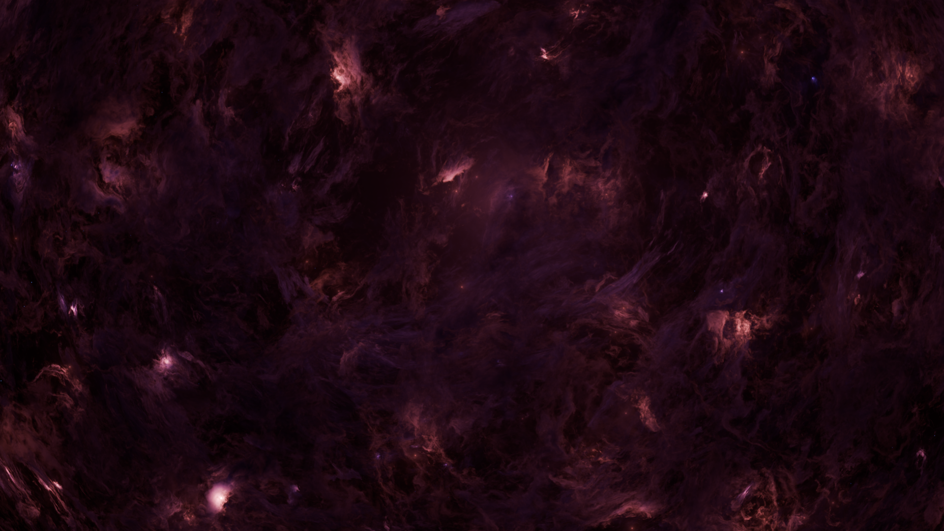 A purple-pink glowing nebula